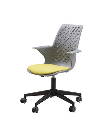 OEM & ODM Plastic Office Chairs With 360 Swivel Writing Pad