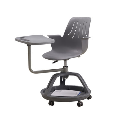Steel Frame Training Room Tables And Chairs H680*W450*D400mm With Writing Tablet