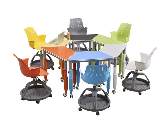 Modern Height Adjustable Melamine Board Training Room Tables And Chairs