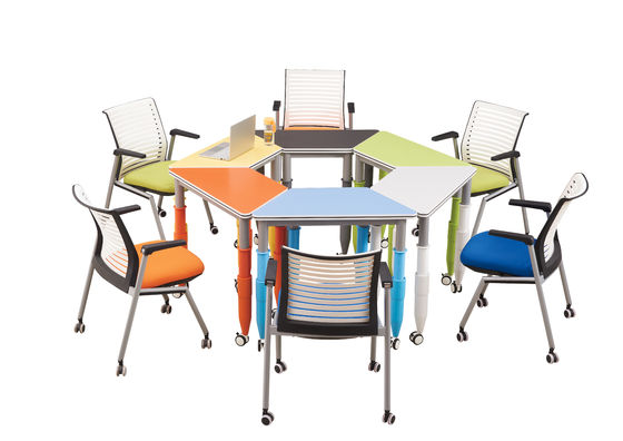 Modern Height Adjustable Melamine Board Training Room Tables And Chairs