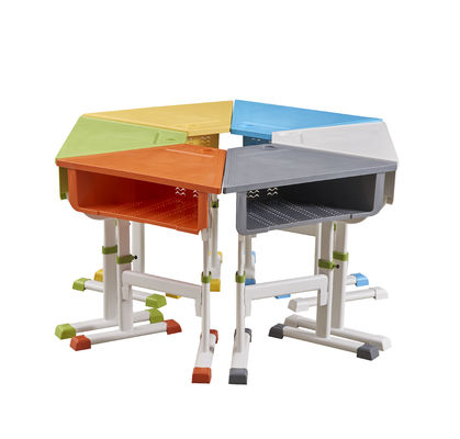 Height Adjustable Classroom Tables And Chairs ABS / PP Plastic