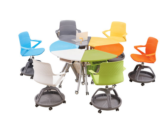 ABS PP Office Desk And Chair Set H680*W450*D400mm Cup Holder Available