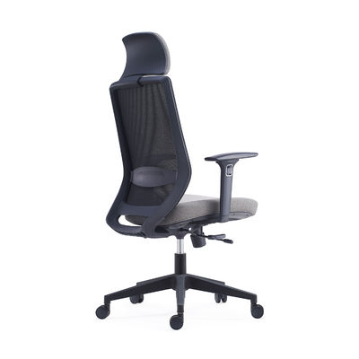 Fabric Seat  Mesh Swivel Office Chair With Height Adjustable Headrest