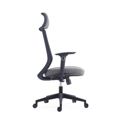 Fabric Seat  Mesh Swivel Office Chair With Height Adjustable Headrest