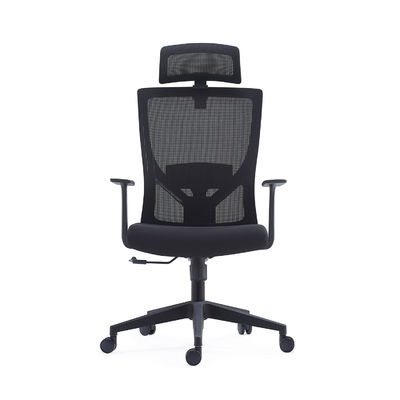 Modern MID Back Ergonomic Mesh Back Fabric Seat Swivel Office Chair With Height Adjustable Headrest