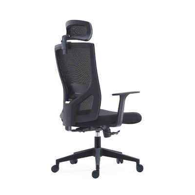 Modern MID Back Ergonomic Mesh Back Fabric Seat Swivel Office Chair With Height Adjustable Headrest