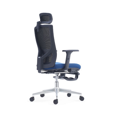 Modern MID Back Ergonomic Mesh Back Fabric Seat Swivel Office Chair With Up & Down Adjustable Lumbar Support