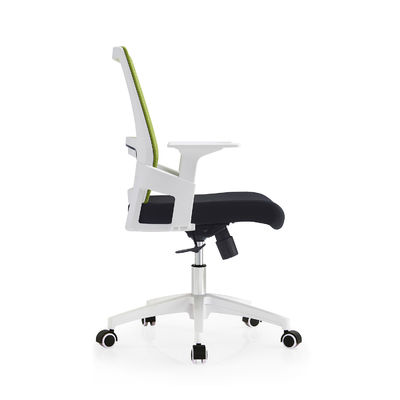 Modern Middle Back Ergonomic Mesh Back Fabric Seat Swivel Staff Office Chair