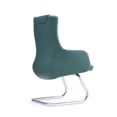 Luxury Comfortable Leather Executive Visitor Chair chrome steel frame
