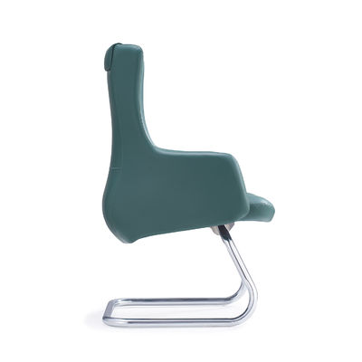 Luxury Comfortable Leather Executive Visitor Chair chrome steel frame