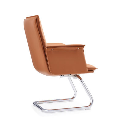 Paded Armrest Leather Office Swivel Chair genuine leather high back office chair