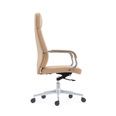 High Back Leather Desk Swivel Chair 1 Position Tilting Mechanism