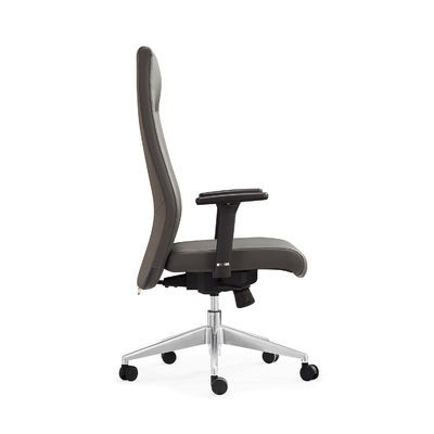 Comfortable Authentic Leather Rolling Office Chair High Density Foam