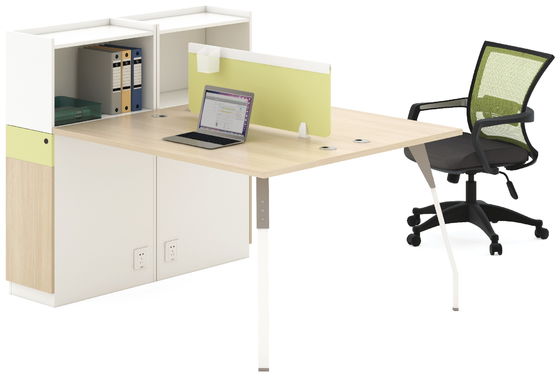 Customization Melamine Office Desk With Steel Leg Cabinet ISO9001