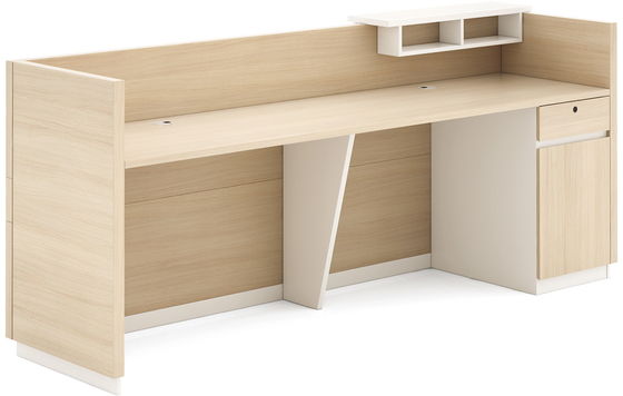 Big Size Office Reception Desks Melamine Faced Board ISO9001