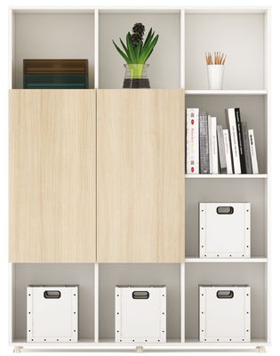 1200mm Melamine Office Furniture File Storage Cabinet  2 Doors Vertical Decorative File Cabinets