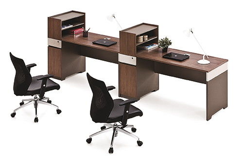 1.5 / 1.7M Wooden Office Computer Table E1 Grade MFC With Cabinet