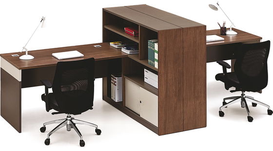 E1 Grade Panel Computer Table With File Cabinet 1.5 / 1.7M