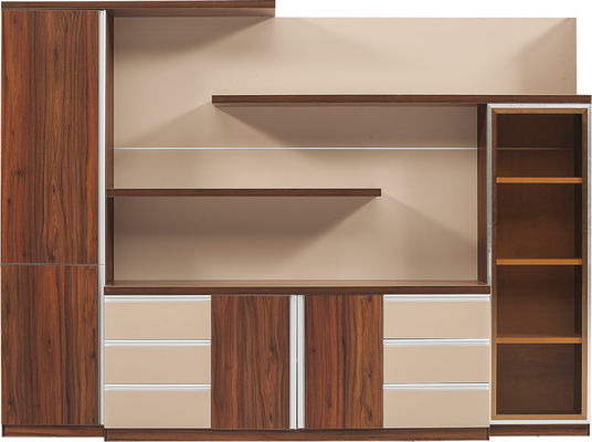 L2800mm Office File Storage Cabinet Melamine Board Filing Drawer Cabinet