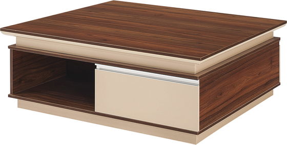 1.2 M Square Concrete Coffee Table Wooden Customized Size