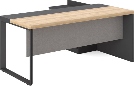 1.6M / 1.8M Luxury Contemporary Executive Desk With Metal Legs