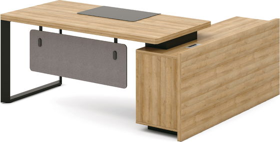 1.6M / 1.8M Wooden Office Computer Table Executive Office Desk With Metal Legs