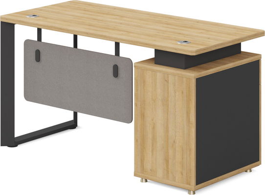 1.4M Melamine Office Furniture Table Desk With Metal Legs SGS certificate