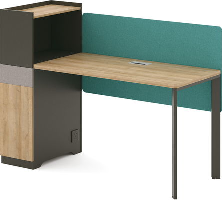 1.3M / 1.5M Office Table Cubicle Partition Wooden With Bookshelf