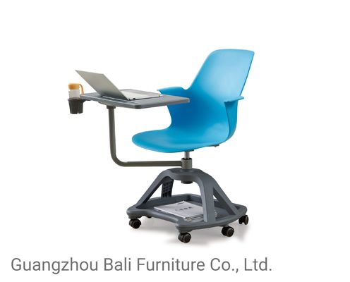 Modern Swivel Office PP Plastic Training Room Chairs with Writing Tablet