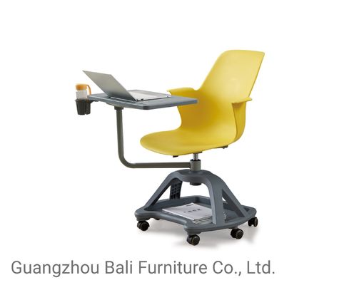 Modern Swivel Office PP Plastic Training Room Chairs with Writing Tablet