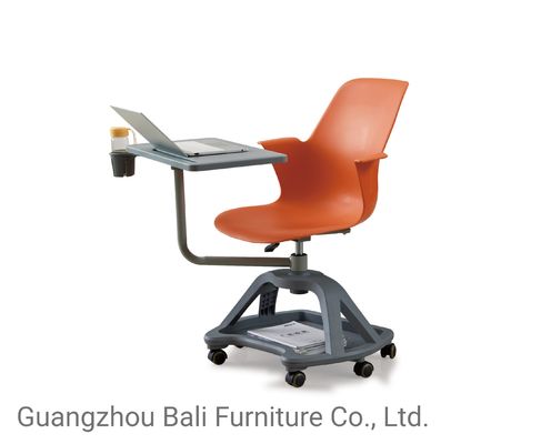 Modern Swivel Office PP Plastic Training Room Chairs with Writing Tablet