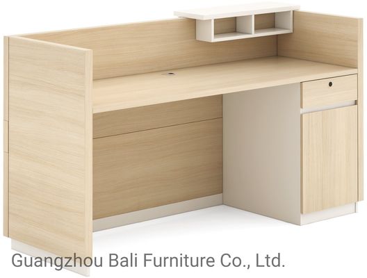 Big Size Office Reception Desks Melamine Faced Board ISO9001