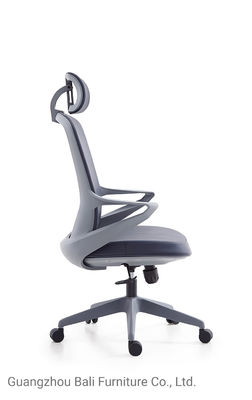 Middle Back Leather Office Swivel Chair Executive With Headrest