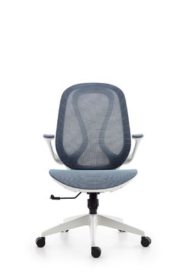 Customization White Grey Mesh Swivel Office Chair MID Back With Armrest