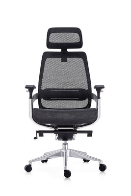 Executive Mesh Swivel Office Chair With Lumar Support And Footrest