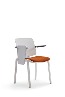 Modern PP Stackable Training Room Chairs with Writing Tablet