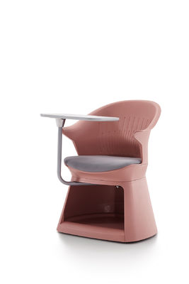 Modern PP Training Chairs with Rotatary Solid Wood Writing Pad Used In School Training Room