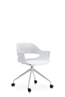 White PP Plastic  Office / School Training Room Waiting Room Chairs