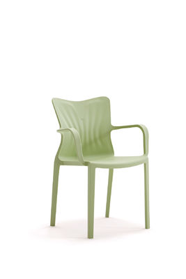 White PP Training Room Tables And Chairs Plastic Dining Chairs With Armrest