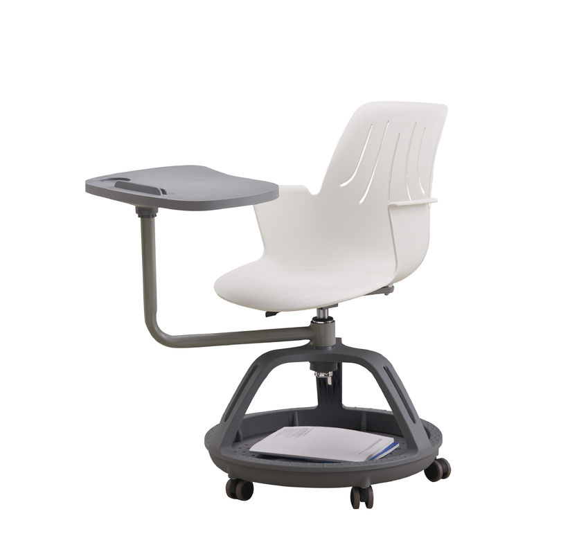 Steel Frame Training Room Tables And Chairs H680*W450*D400mm With Writing Tablet