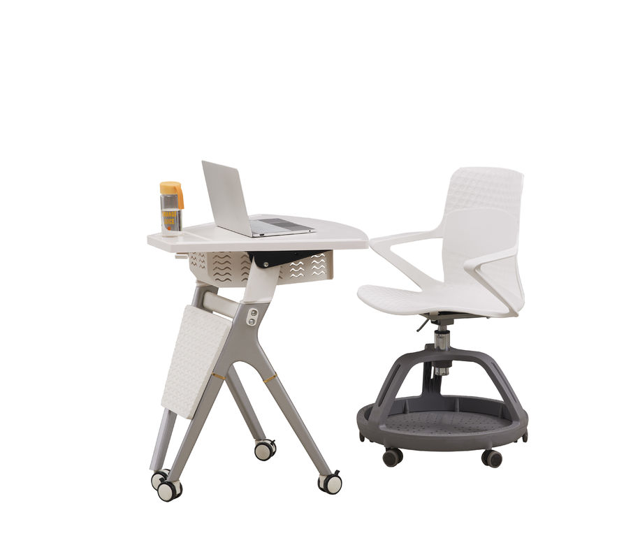 ABS PP Office Desk And Chair Set H680*W450*D400mm Cup Holder Available