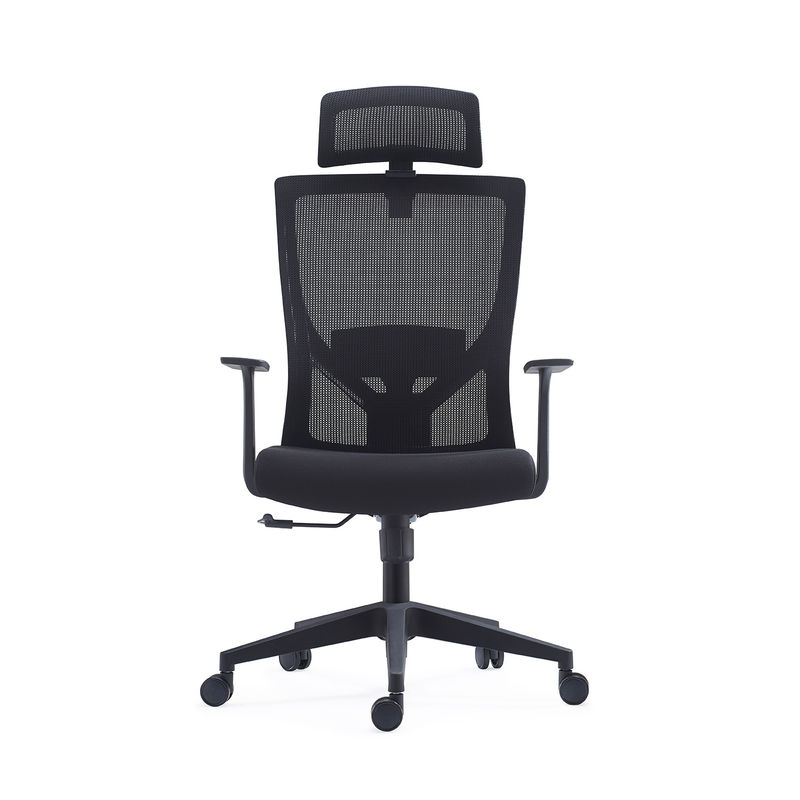 Modern MID Back Ergonomic Mesh Back Fabric Seat Swivel Office Chair With Height Adjustable Headrest