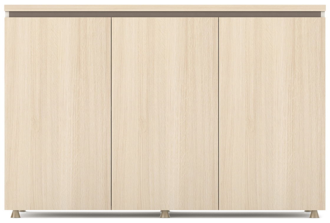 Wooden Locking File Cabinet 1.2M 3 Doors for Living Room Office