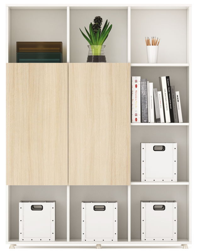 1200mm Melamine Office Furniture File Storage Cabinet  2 Doors Vertical Decorative File Cabinets