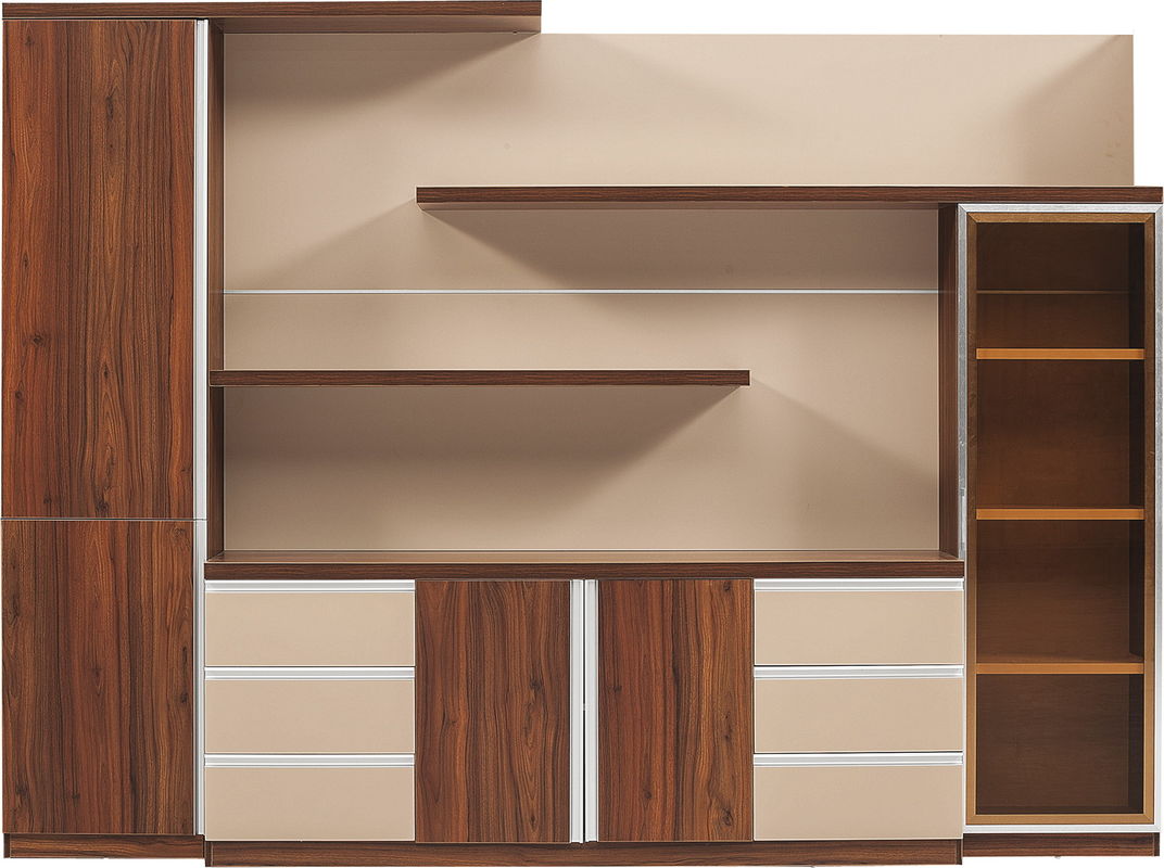 L2800mm Office File Storage Cabinet Melamine Board Filing Drawer Cabinet