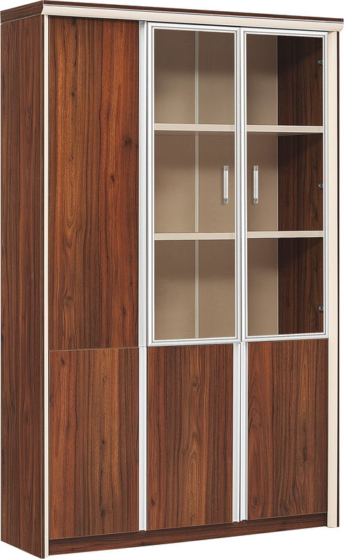 Melamine Board Wood Look File Cabinet 1.3M 3 Doors ISO14001