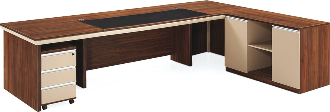 High Density Foam Inside Executive Wooden Office Table 2.8m / 3.2m