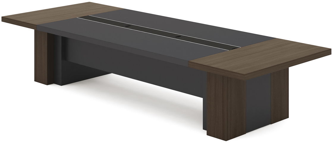Modern Luxury 3.8M Office Meeting Table And Chairs Wooden Melamine Board
