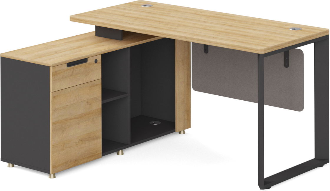 Bali Furniture 1.4M Melamine Office Desk With Metal Legs For Office