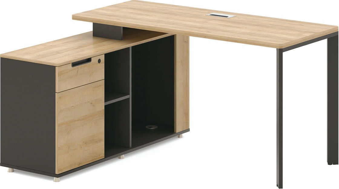 Kadeem Wooden Office Computer Table Panel Material ISO14001